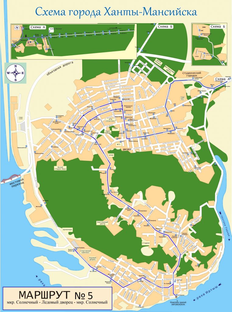 Карта автобусов ханты мансийск